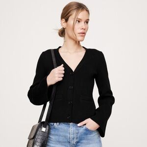 Banana Republic Black V-Neck Button Cardigan NWOT